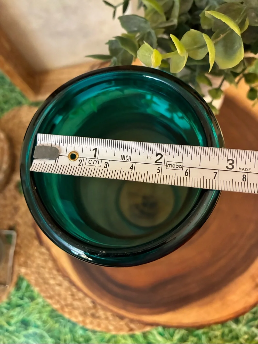 Teal Hurricane Glass- Home Accents Lanterns